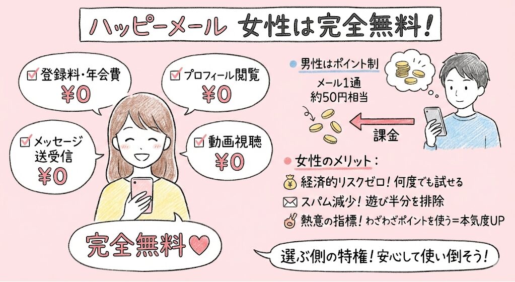 ハッピーメールとワクワクメールどっち？女性に最適な選び方