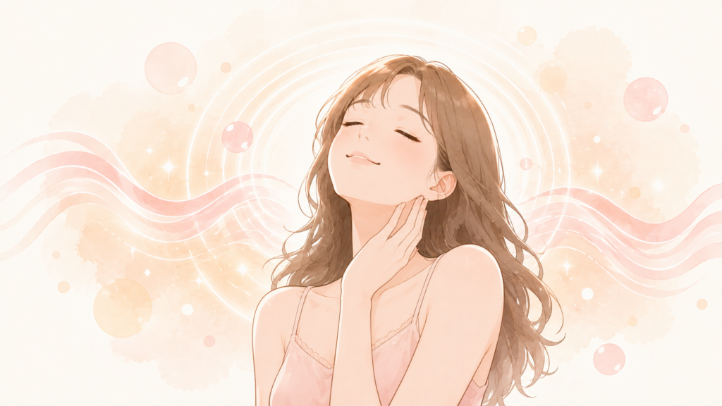 刺激に集中できる・心地よさが高まるというイメージ